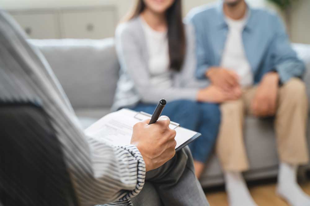 couple receiving counseling at Zephyr Behavioral Health and Wellness